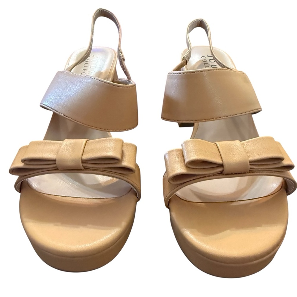 Journee Collection Brookan Platform Block Heel Dress Sandals Size 7 - Picture 3 of 10